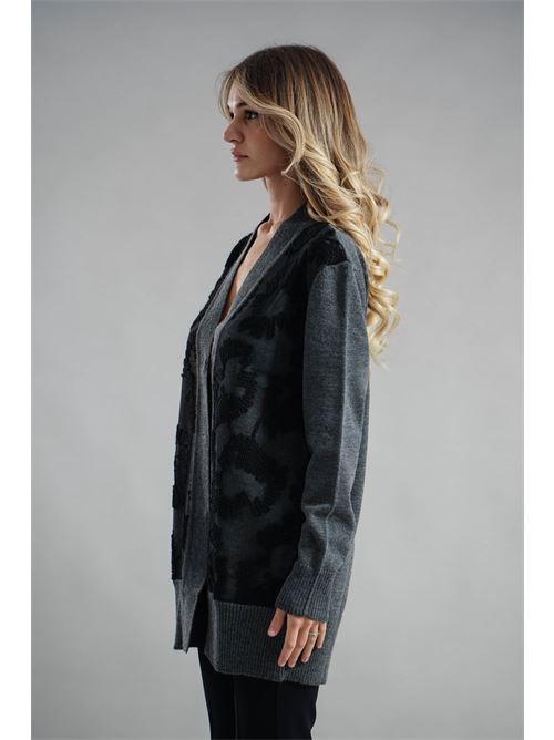 Cardigan in misto lana Simona Corsellini | A25CPCRE0101DARK GRAPHITE
